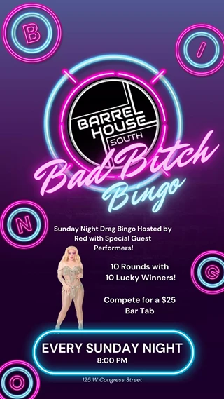 Image: Bad B!tch Drag Bingo @ Barrelhouse South