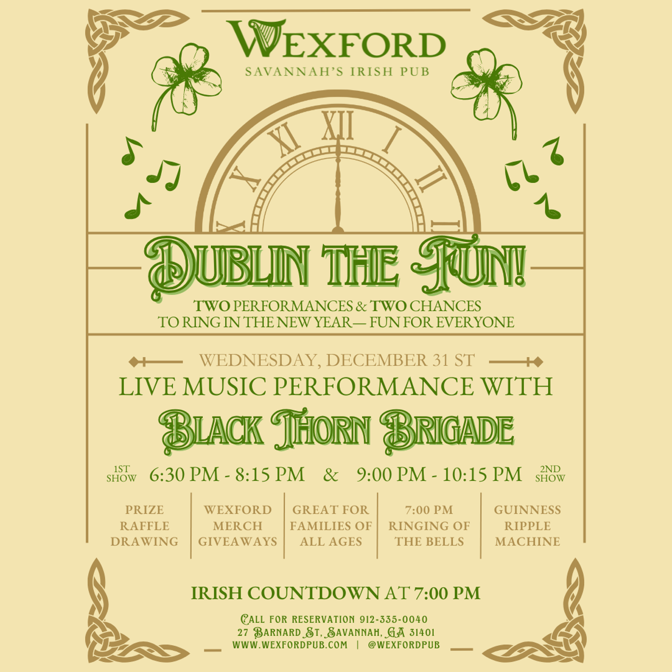 Wexford NYE Celebration - Ringing in the New Year
