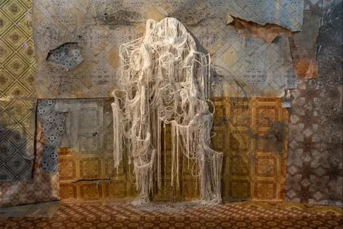 Igshaan Adams, "When Dust Settles," installation view, 2018.