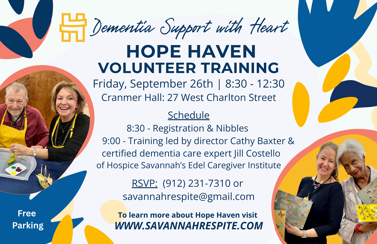 Hope Haven Volunteer Training Flyer
