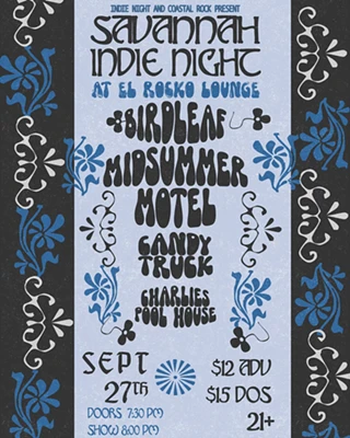 Image: Savannah Indie Night with Birdleaf, Midsummer Motel, Candy Truck, Charlie's Pool House