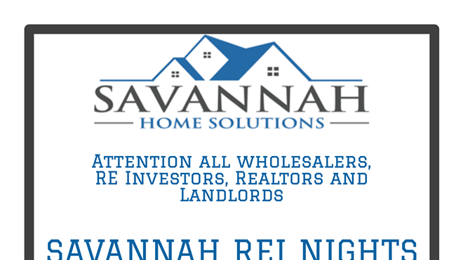 Image: SAVANNAH REI NIGHTS (Real Estate Investing Networking Event)