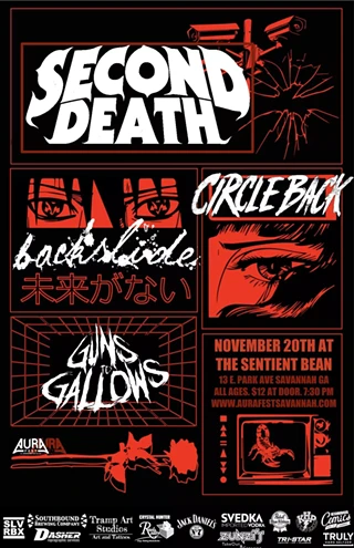 Image: Second Death, Backslide, Circle Back, Guns to Gallows at The Sentient Bean
