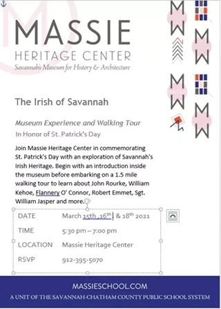 Image: The Irish of Savannah Museum Experience and Walking Tour
