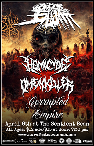 Image: The Order of Elijah, Homicyde, Omenkiller, Corrupted Empire at The Sentient Bean