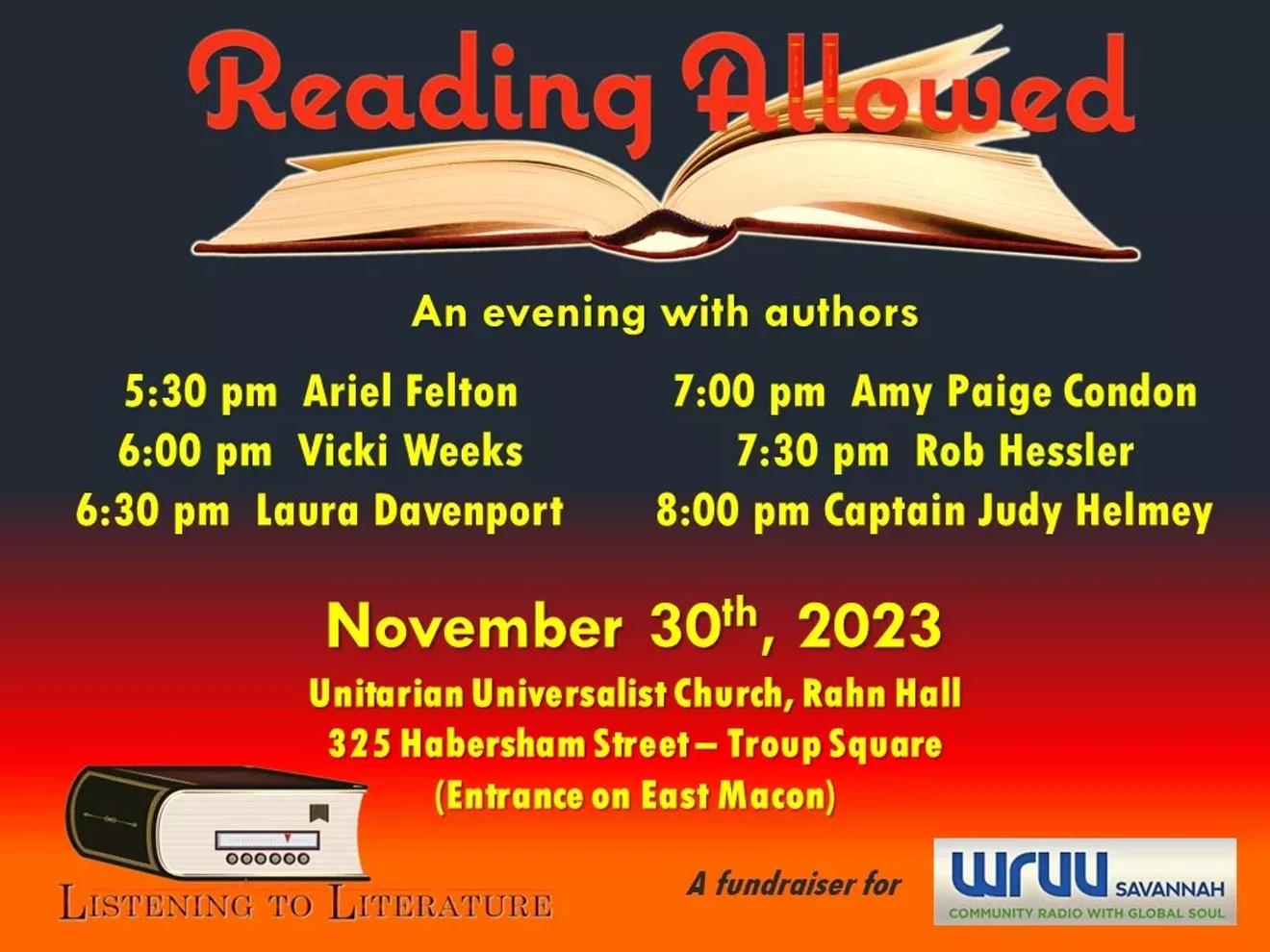 WRUU Writer's Event